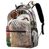 katze nase schwarze kruste Die Oberfläche des Rucksacks ist mit stilvollen Druckmustern bedruckt, mit denen Sie auf der Straße, in der Schule und auf der Straße viel Spaß haben können.