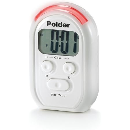 Polder Digital Timer with Vibrating, Audible, and Illuminated Alarm