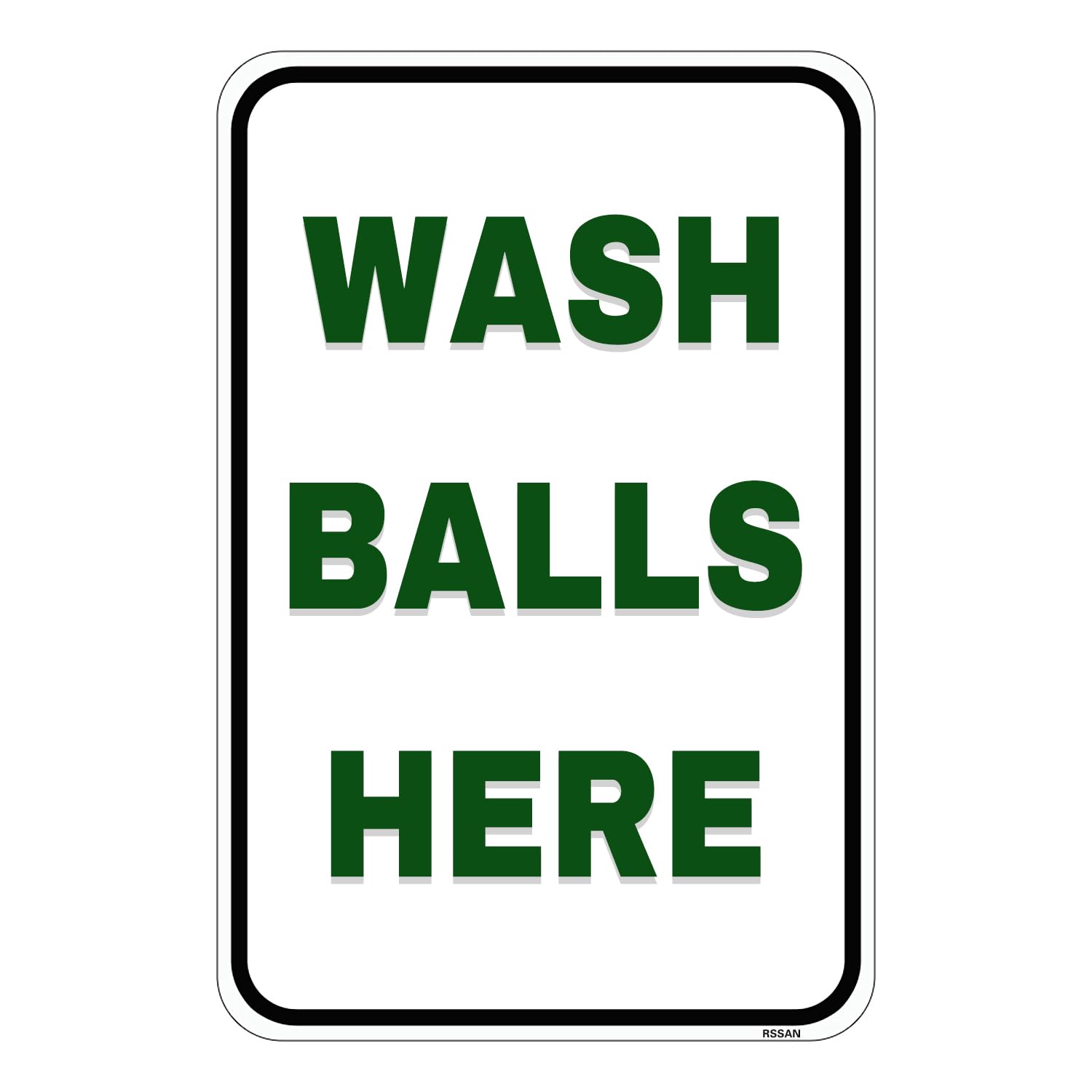 Yepyayqvk Tin Sign 645 Wash Balls Here Bathroom Toilet Bar Pub Shed Metal Sign Wall Home Decor Golf 6X8 Inch