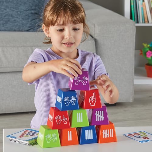 Image of Learning Resources Number Stackers - Math Manipulatives, Addition and Subtraction Flash Cards, Counting Activities, Montessori, Fine Motor Skills, Problem Solving, Classroom Must Haves, Gifts for Kids