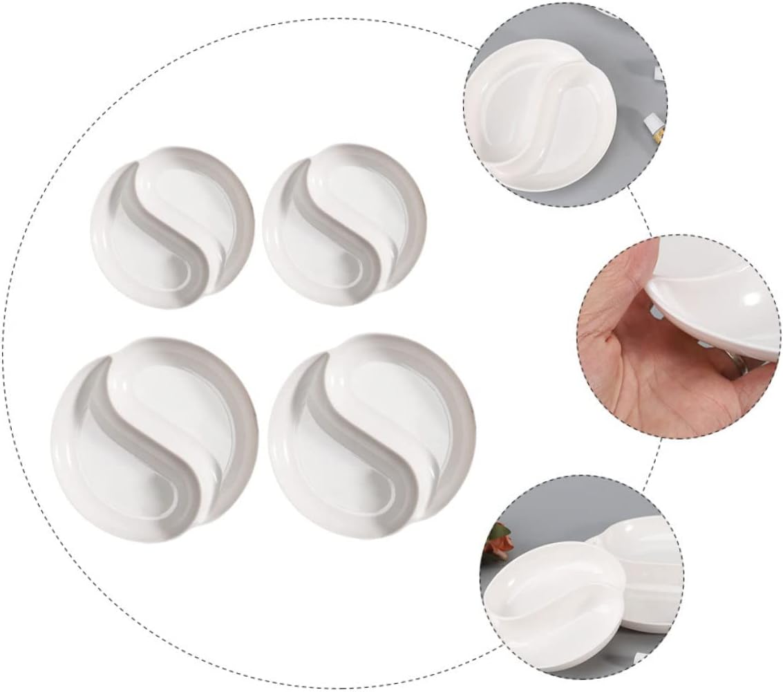 Uonlytech 4pcs Painting Mixing Tray Set Watercolor Pigment Tray Pallet for Artists