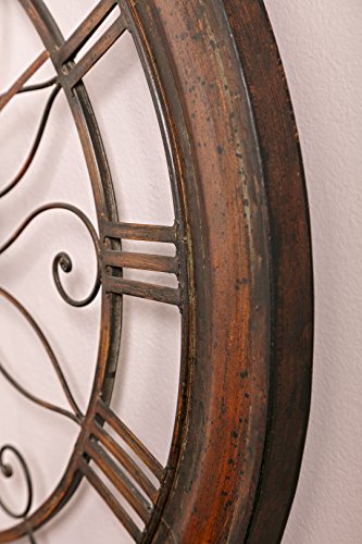 IMAX 1003 Oversized Wall Clock - Open Back Round Wall Clock, Analogue Clock for Hotel, Living Room, Dining Room. Modern Wall Clocks