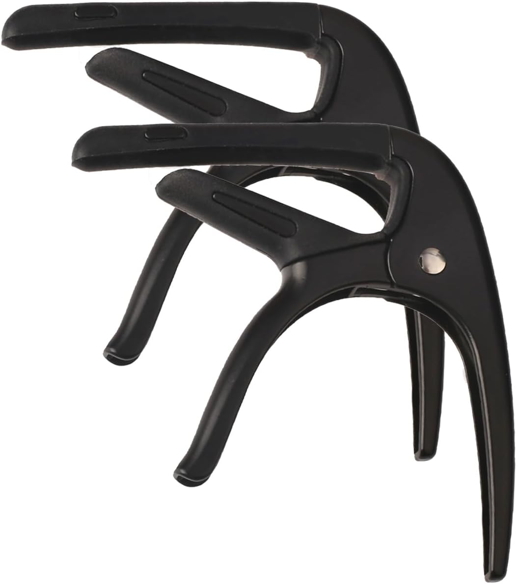 Guitar Capo for Acoustic and Electric Guitars 2 Packs Capo 6-String Acoustic Capo guitar accessories (Black-Black)