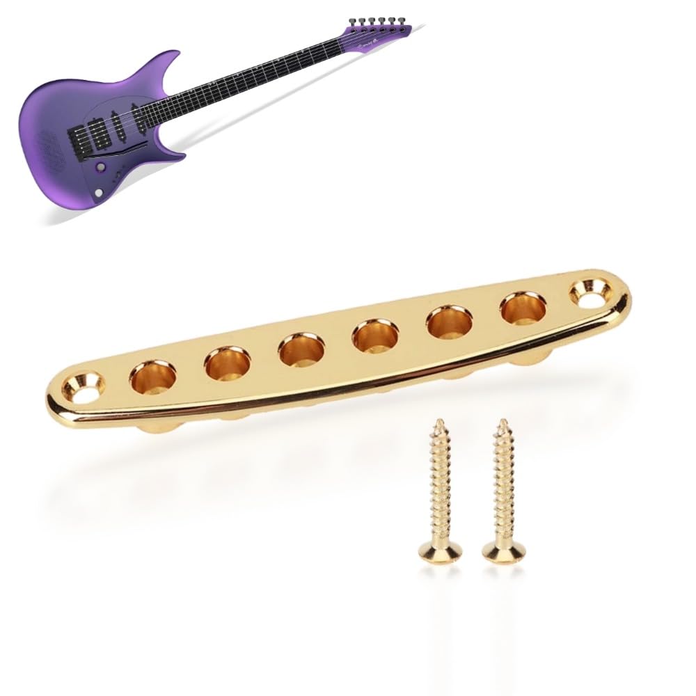 Guitar String Through Plate, Zinc Alloy Guitar String Ferrule Block, Guitar String Through Plate Mounting Ferrules
