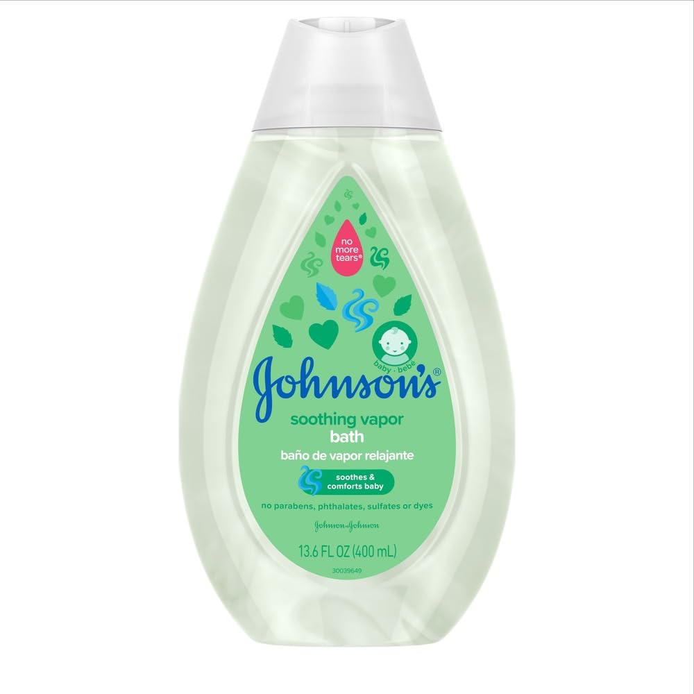 Johnson's Baby Soothing Vapor Bath with Calming Aromas to Relax Babies, Gentle No More Tears Formula, Soothes & Comforts Baby, Hypoallergenic, No Added Parabens, Sulfates & Dyes, 13.6 fl. oz