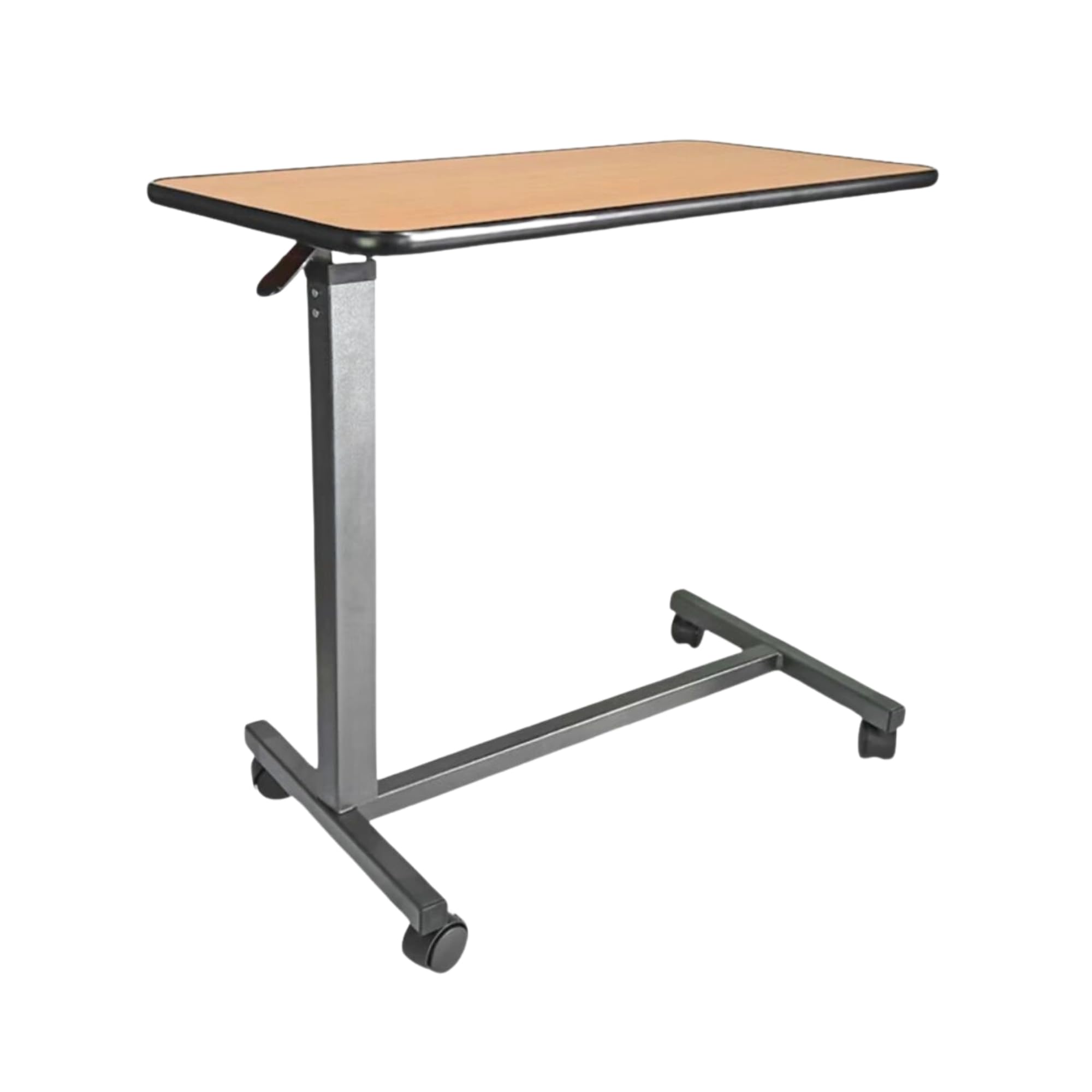 Mesa Auxiliar Regulable con Ruedas y Frenos | Mesa Plegable para Cama, Sofá y Sillón | Altura Ajustable 70-141 cm | Tablero 60x40 cm | Mesa Portátil para Lectura, Comer, Ordenador y Teletrabajo