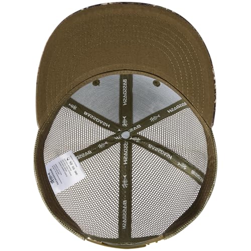 Image of BASSDASH Flat Brim Trucker Cap Adjustable Snapback Hat Mesh Back for Men Women
