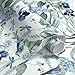 lenify Floral Wallpaper Peel and Stick Blue Flower Contact Paper 16.9inch x118.1inch Vintage Wall Paper Floral Bird Wallpaper for Cabinets Shelf Liner Removable Decor Waterproof White and Blue Vinyl