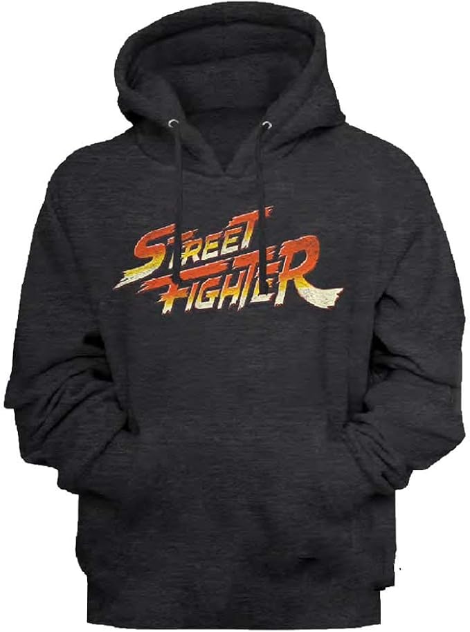 Amazon Street Fighter ストリートファイター Logo チャコール パーカー スウェット メンズ 公式 オフィシャル トレーナー パーカー 通販