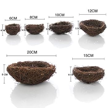 Amazon.co.jp: Lolay 鳥の巣 手作り ラタン インテリア 工芸品