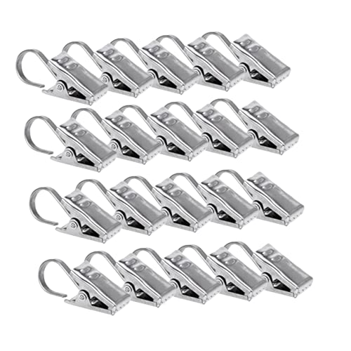 FUNOMOCYA 40pcs Curtain Clips Hooks for Easy Installation Curtain Clasp for Home Bathroom Bedroom Living Room Decor