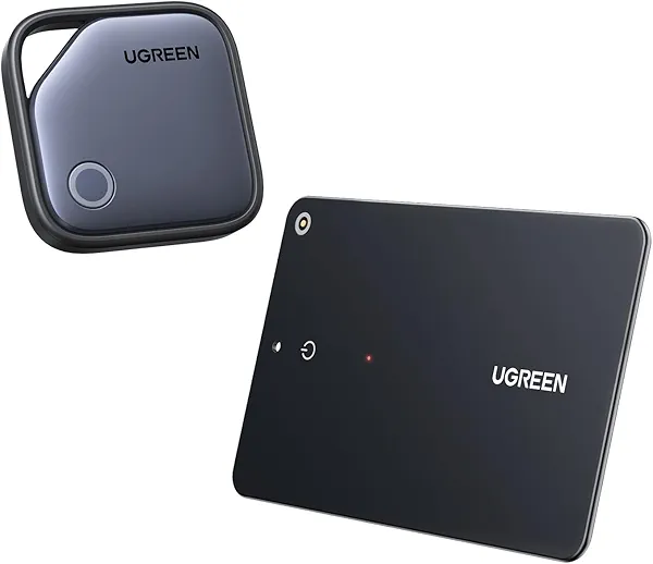 UGREEN Finder Tag Bundle with Finder Slim Compatible with Apple Find My (iOS Only)，Item Finder Smart Tag for Key Wallet Luggage Passport with Alarm& Left-Behind Remind