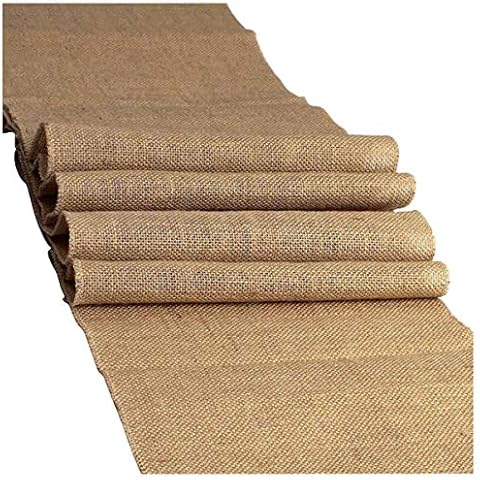 Winwinplus Burlap Table Runner - 12 Inch X 120 Inch Burplap Table Runners, Perfect for Rustic Weddings,Parties, BBQ's, Everyday, Holidays, Decorations and Crafts Cover
