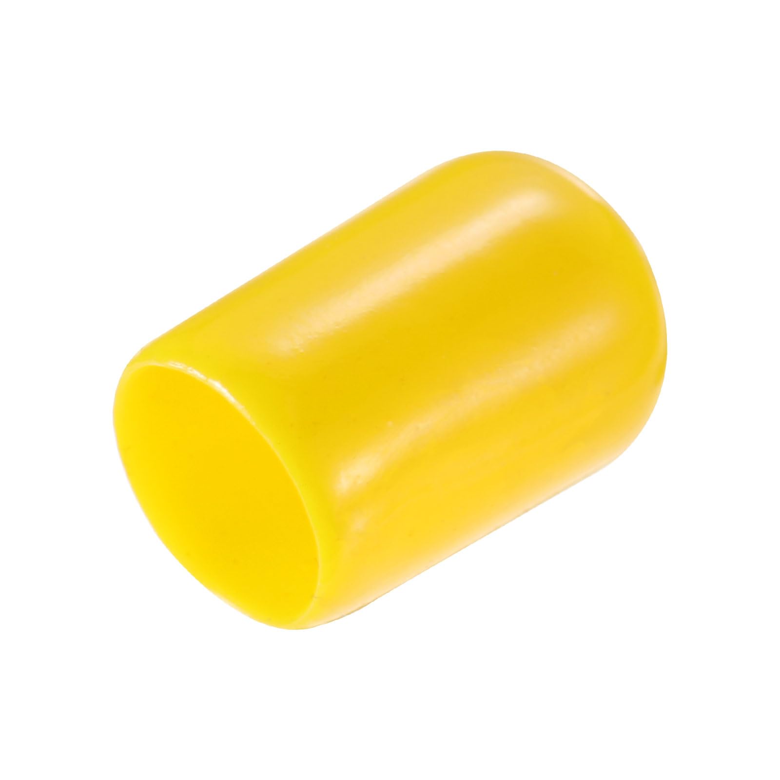 uxcell 20pcs Rubber End Caps 9mm ID Vinyl PVC Round Tube Bolt Cap Cover Screw Thread Protectors Yellow
