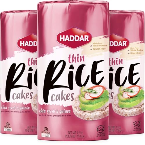 Haddar Multigrain Chia Seeds & Quinoa Rice Cakes, 4.2oz (3