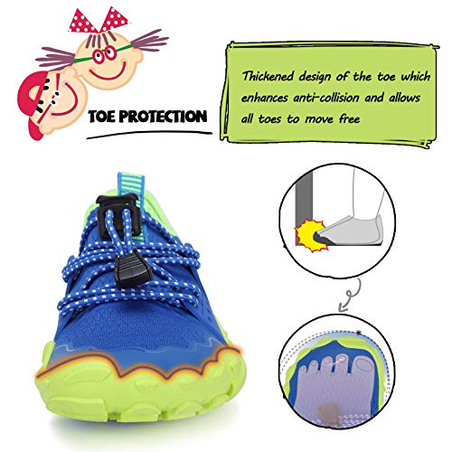 Kids Water Shoes Toddler Boys Girls Sport Sandals Quick Dry Non-Slip Barefoot Sneakers For Walking Beach Swim (A/Blue, 25) #TOP4