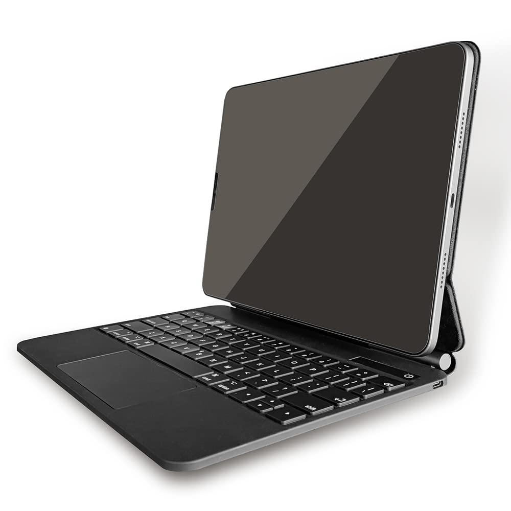 GOWENIC Bluetooth Magnetic Touch Keyboard, Scissor Foot Key Structure, Plentiful Touch Control Gestures, Slim Design, with Adjustable Viewing Angles (Black #-4)