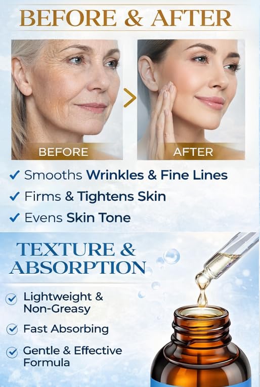 Image of Stock Solution Anti-Aging Serum for Face | Reduces Wrinkles, Fine Lines & Dark Spots | Hydrating & Skin Repair Formula | Youthful Glow | 30ml