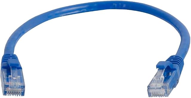 C2G 0.3M BLUE Cat5e Ethernet RJ45 High Speed Network Cable, LAN Lead Cat5e Unshielded PVC UTP Patch Cable