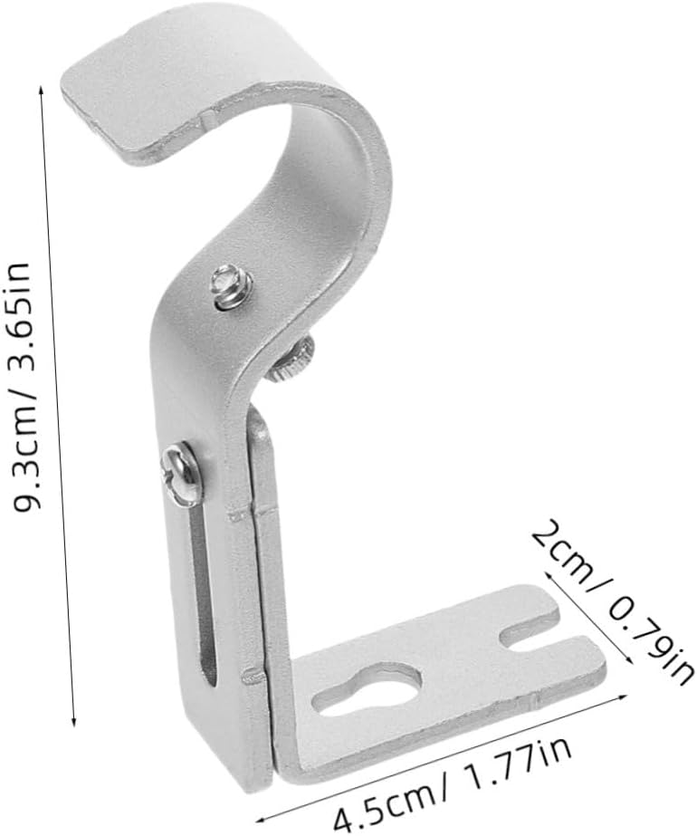 STOBAZA Curtain Rod Suort Holder 4 Pack Robust and Sturdy Rod Brackets for Curtains Wall Mount Secure Base Suitable for Indoor and Outdoor Use