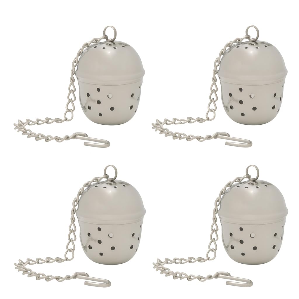 Boules à thé HIC Kitchen lot de 4 mini diffuseurs inox 18/8 pour filtrer le thé en vrac sans résidus