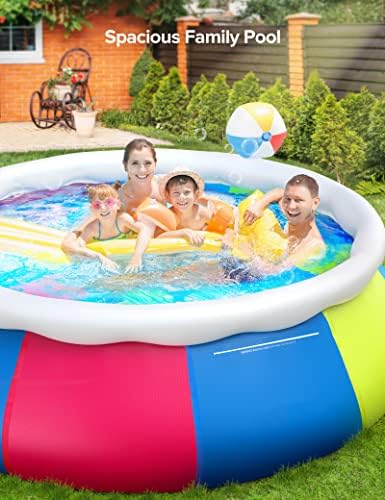 HOUSN Paddling Pool, Swimming Pool Inflatable Pool Toys Pool Swimming Pool Toys Paddling Pool Above Ground Pool for Backyard Indoor & Outdoor, Fast Set 21.26" x 15.35" x 9.84"