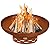 KOL 35" Dia. Heavy-Duty Fire Pit - Pre-Rusted Corten Steel Round Firepit Large Fire Bowl with Stand - Weathering Steel Wood Burning Fireplaces for Outside Backyard Deck Party Bonfire