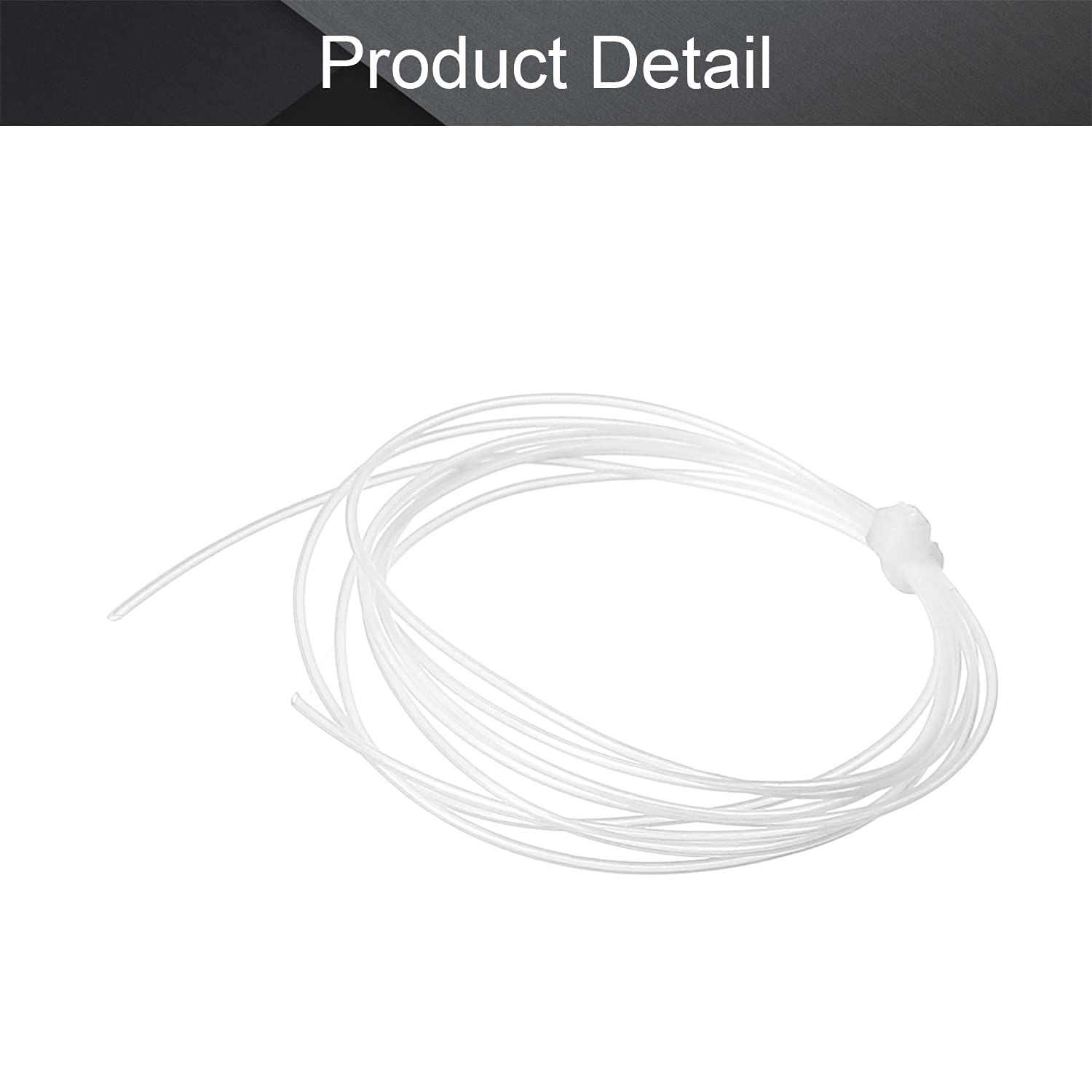 Tubo PTFE 1 Metro – Diametro Interno 0,5mm Esterno 0,9mm – Bianco, Per Stampanti 3D O Trasferimento Fluidi