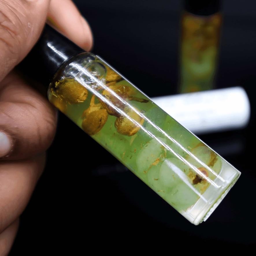 Miniatura 6 de Lucky Mfer Green Aventurine Crystal Candle for Good Luck and Fortune, Dragons Blood Scented, Handmade Lucky Charm Candles, Black Owned Gifts for