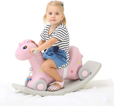 Kids Locking Horse Kids Swing Goods Baby Rocking Horse Seat Goods help you strengthen and balance your muscles Color Pink, Size 80*50cm