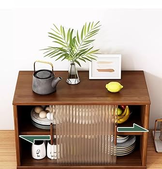 【kayo.t】木製食器棚 下段 Amazon | ITACHENG 食器棚 プッシュプル扉付き ラック 卓上食器