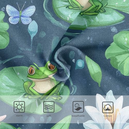 Wusikd Frogs Lilies Girls' Underwear Cotton Dragonflies Girls Briefs Soft Toddler Underwear 2T3