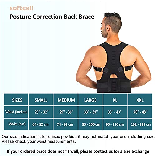 Corrector de Postura con Terapia magnética, cinturón de Soporte para Hombros y Espalda, Tirantes y cinturón de Soporte para Hombres y Mujeres, Corrector de Postura para h