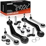 A-Premium Set of 10, Rear Upper Forward & Rearward Control Arm, Sway Bar Link, Control Arm Integral Link & Bushing, Compatible with BMW E38 Series - 1995-2001 - 740i 740iL 750iL, RWD & Sedan Only