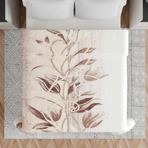 Image of Signature Special Limited Edition Super Soft Double Layered Blanket - 1100 GSM Winter Luxury - Reversible, Ultra Warm & Plush - King & Single Bed (Rustic Bloom, Double)
