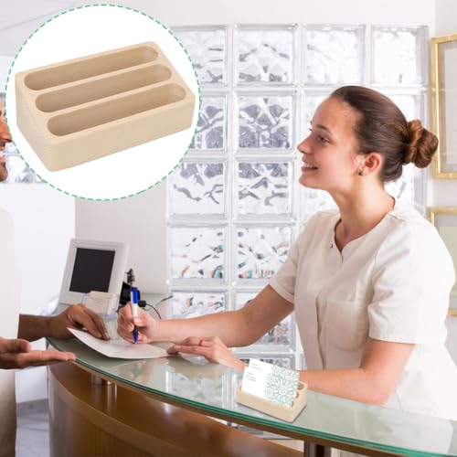 Soporte para tarjetas de visita con alta estabilidad y tres niveles organizadores 3