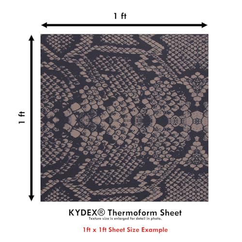 Image of KYDEX Thermoform Sheet - (P1 Texture) - (Infused Print) - (12in x 12in) - (Snake Skin - FDEF Rattler) - (1 Sheet) - (for Holster Making & Hobby) - (USA Made)