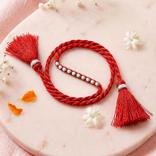 Image of ZAVYA 925 Sterling Silver Cubic Zirconia Classic Rhodium Plated Silver Rakhi | Rakhi for Brother-Happy Rakshabandhan | With Certificate of Authenticity and 925 Hallmark