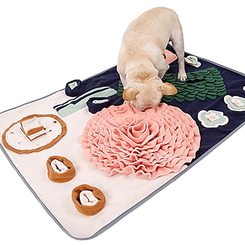 YXYOL Jouets pour Chiens Tapis De Reniflement,Chien Snuffle Mat,Tapis De Fouille Chien,Tapis éDucateurs pour Chiens Tapis De Fouille Alimentation Lente Jouet Tapis Reniflant,73 * 104CM Cover