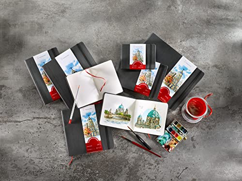 Hahnemühle Watercolour Book, 200 g/m², Fine Grain, 30 Sheets, Natural White, 14 x 14 cm