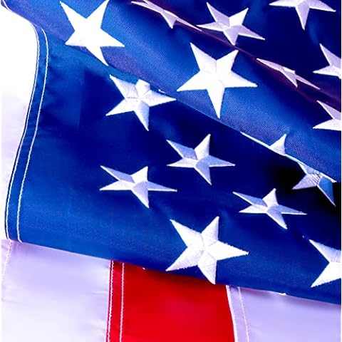 American Flag 2X3 USA Flag - American Flag USA Outdoor Us-Flags Large Sewn Nylon American Flag With Embroidered American Flag Outside Hanging Weatherproof Standard American Flag Cover