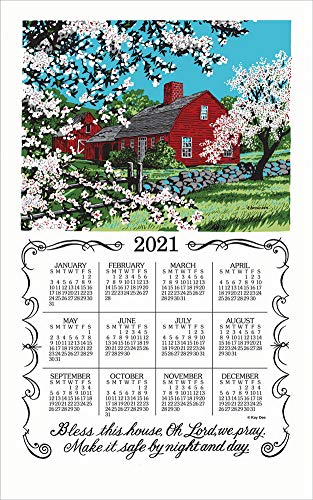 Kay Dee Designs 2021 Calendar Towel F3205 Bless this House, 17 x 27.5-Inches, Multi