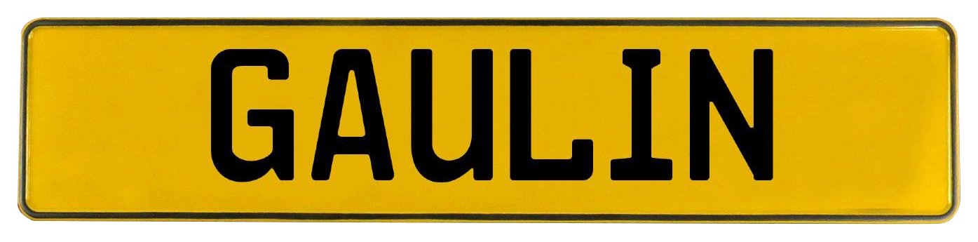 Vintage Parts 650401 Wall Art (Yellow Stamped Aluminum Street Sign Mancave Gaulin)