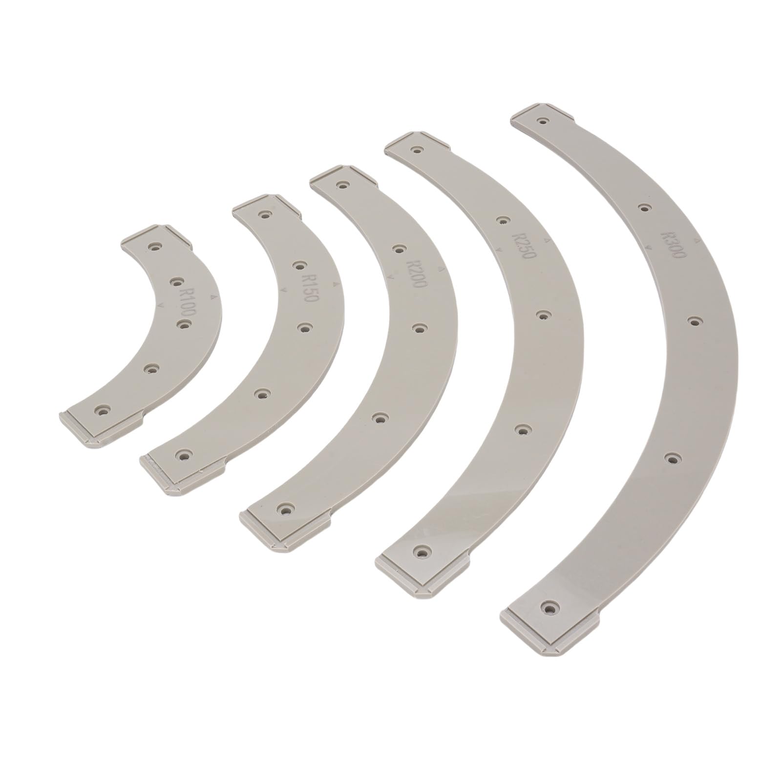 Generic Set di Modelli per Raggio D'angolo Arrotondato, per Fresatrice in Plastica Resistente per Artigiani della Lavorazione del Legno, 5 Pezzi