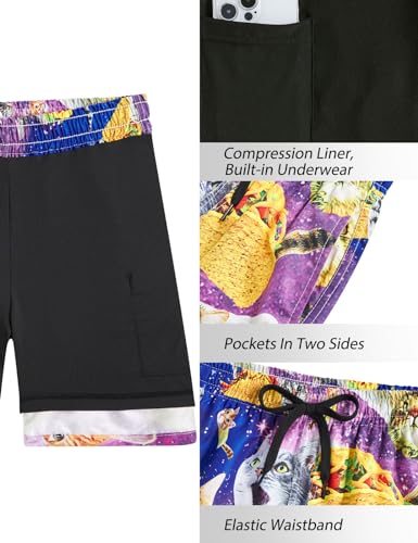 ALISISTER Boys Swim Trunks with Compression Liner with Pockets Bathing Suit 2-20 Years Old - Image 4