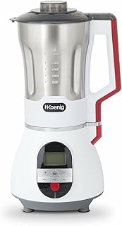 🎁 FREEBIE: H.Koenig Electric Soup Blender 1.7L MXC36 Mixer with Heavy Duty Stainless Steel Cup, 2 Versatile Cooking Programs Soup/Cru…