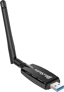 Blueshadow 2-in-1 USB WiFi Bluetooth Adapter AC1200 Dual Band 2.4G/5G Wireless Network Adapter 5dBi High Gain WiFi Antenna WiFi Adapter for Gaming Pc/Laptop/Desktop Supports Windows 10/8.1/8/7/XP