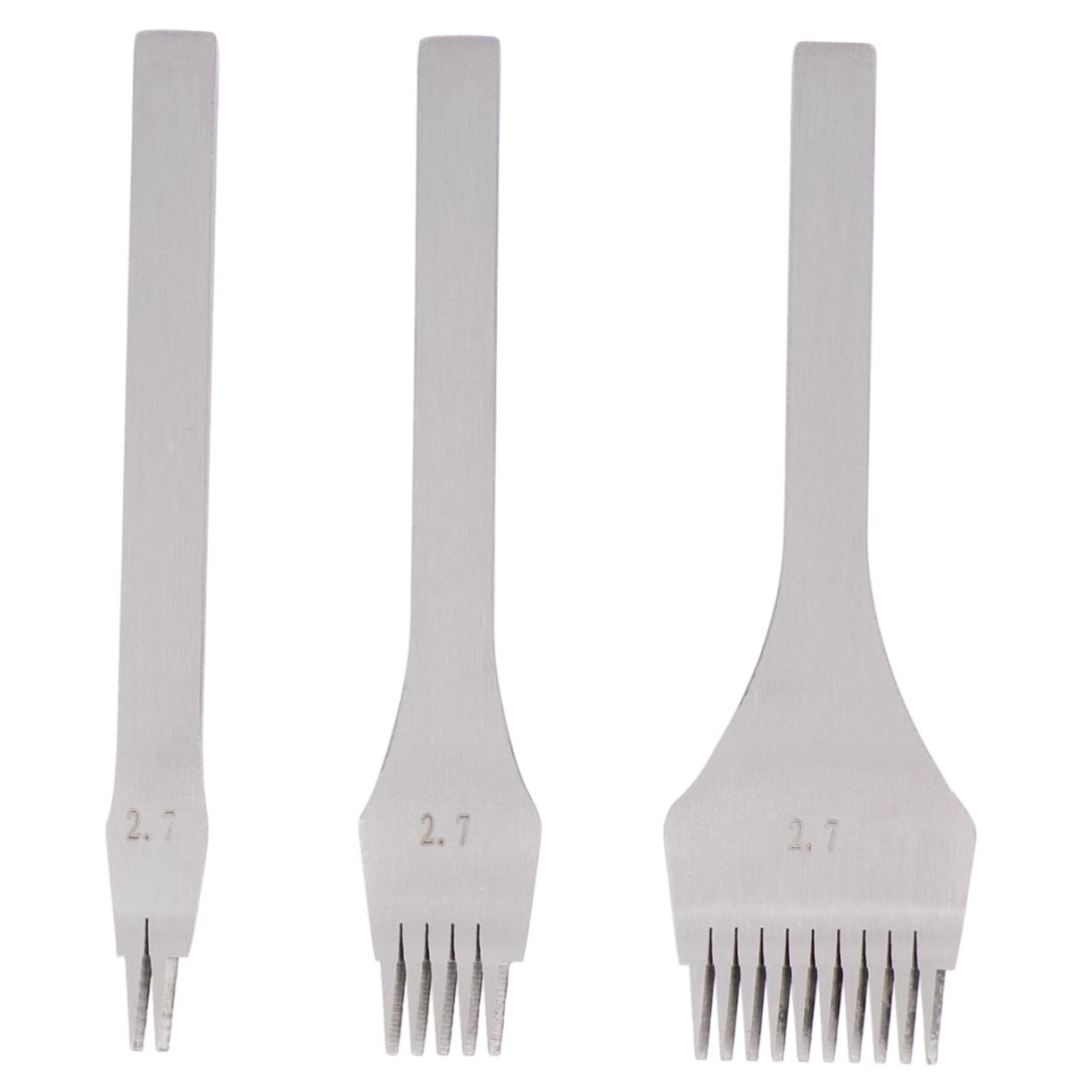 Angoily DIY Leather Punching Tools 2/5/10 Prong Craft Tools Smooth Handle for Easy Punching