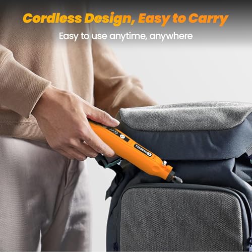 Image of HARDELL Mini Cordless Rotary Tool 3.7V, 5-Speed and USB Charging with 35 Accessories, Multi-Purpose Power Rotary Tool for Sanding, Polishing, Drilling, Carving, Engraving, DIY Crafts