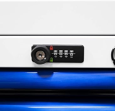 BOXO USA 26 5-Drawer Pro Series Top Tool Chest - Gloss White with Blue Trim